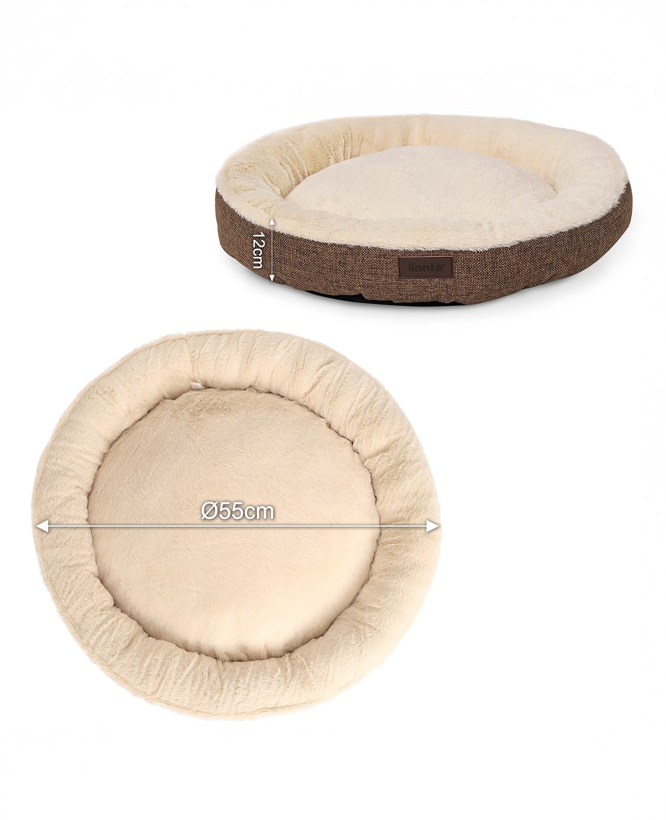 Rond hondenbed in donutvorm