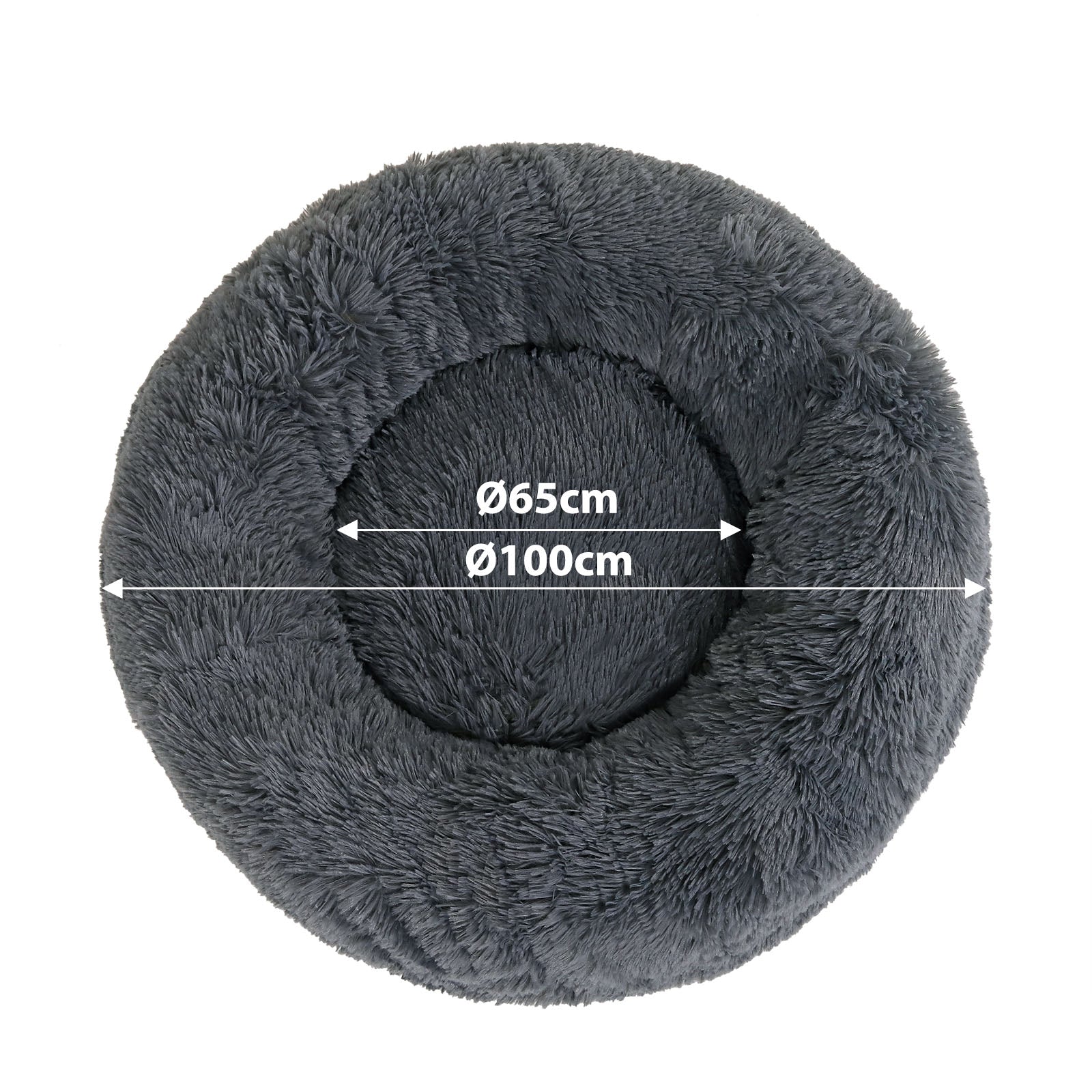 lionto Hondenmand rond hondenkussen hondensofa kattenmand donut maat & kleur naar keuze