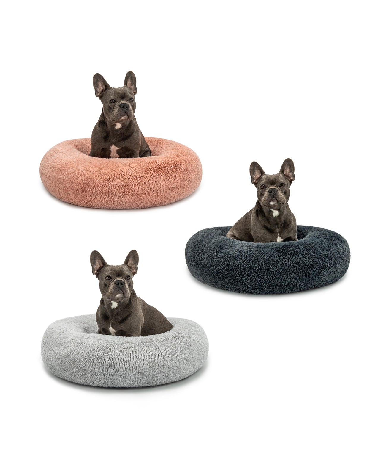 lionto Hondenmand rond hondenkussen hondensofa kattenmand donut maat & kleur naar keuze