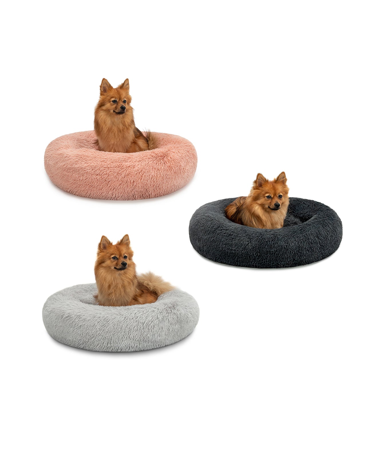 lionto Hondenmand rond hondenkussen hondensofa kattenmand donut maat & kleur naar keuze