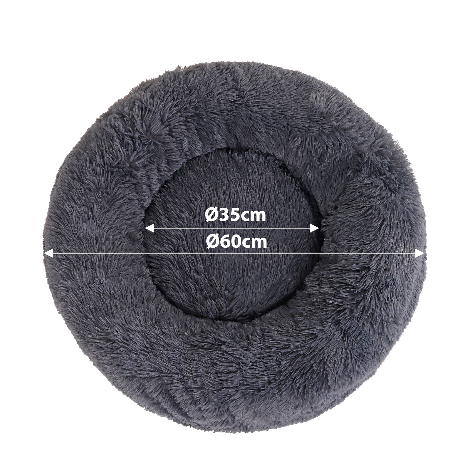 lionto Hondenmand rond hondenkussen hondensofa kattenmand donut maat & kleur naar keuze