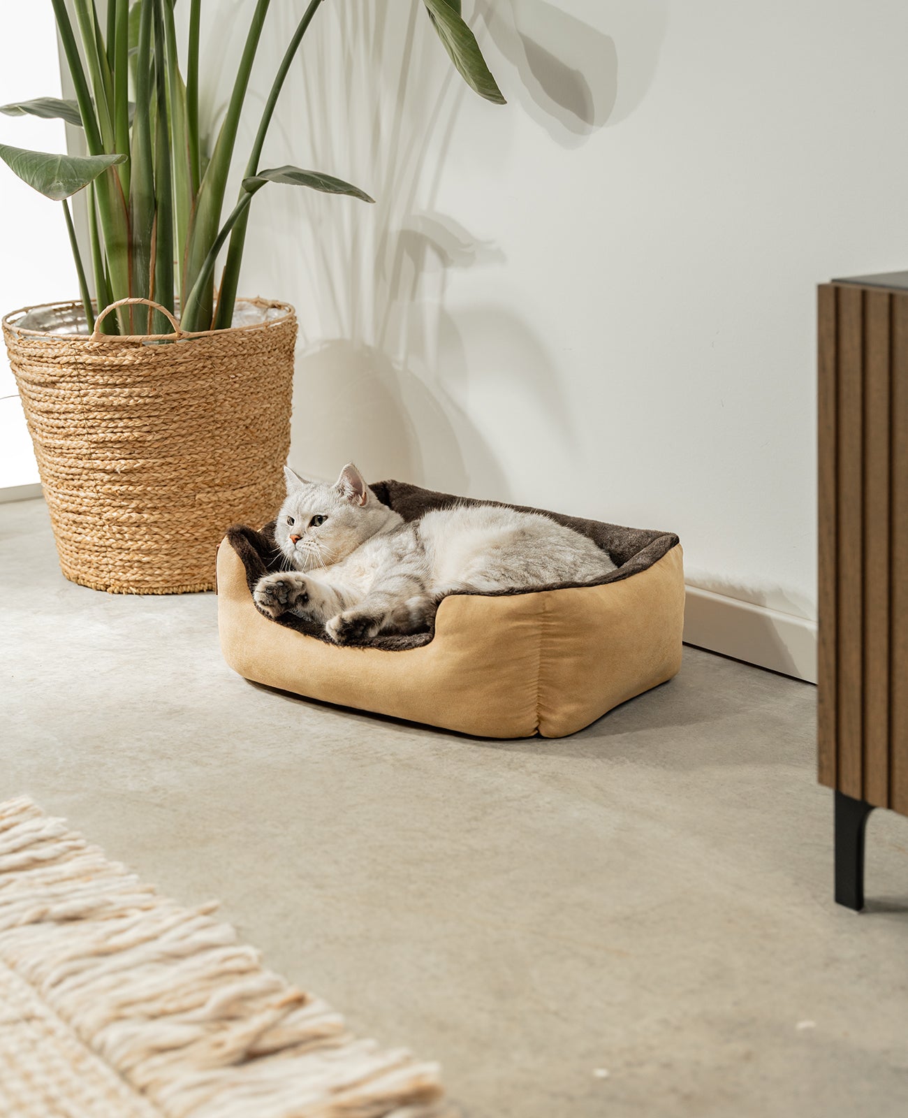 Kattenbed met omkeerbaar kussen