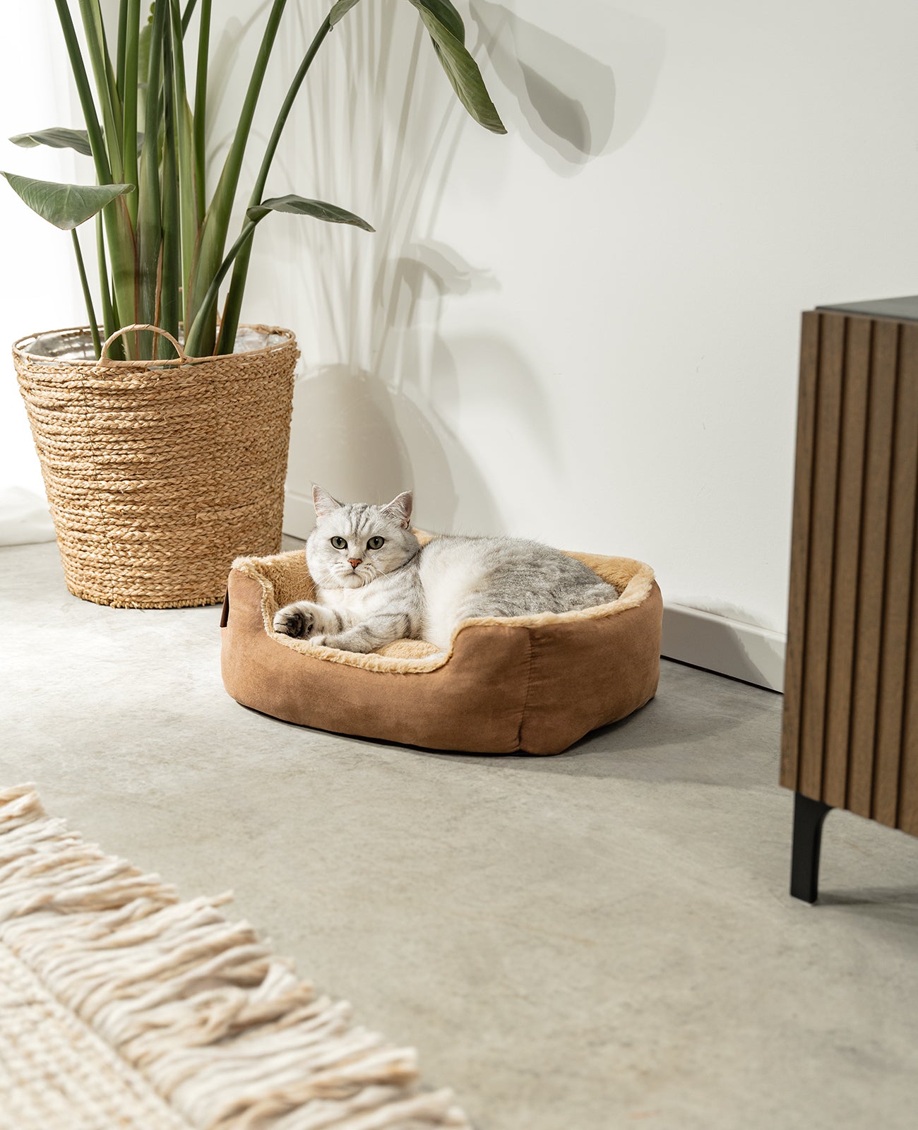 Kattenbed met omkeerbaar kussen