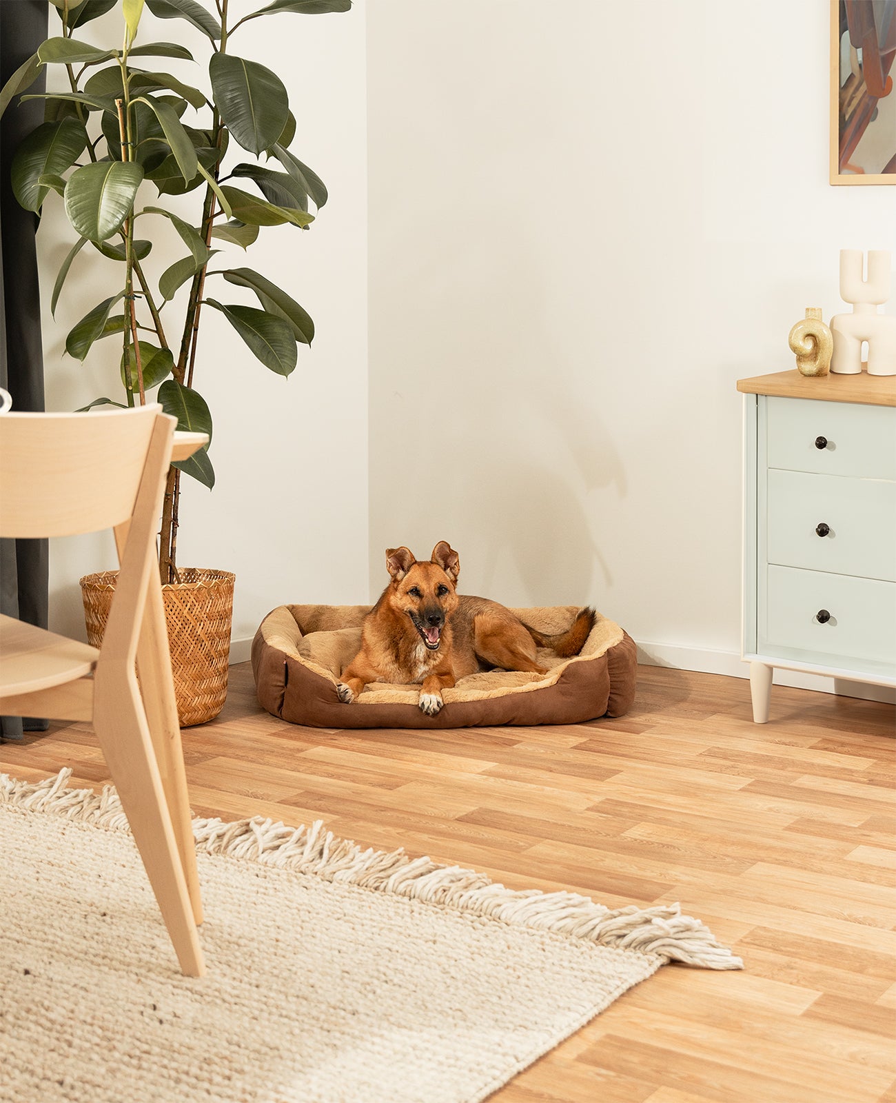 Hundebett mit Wendekissen