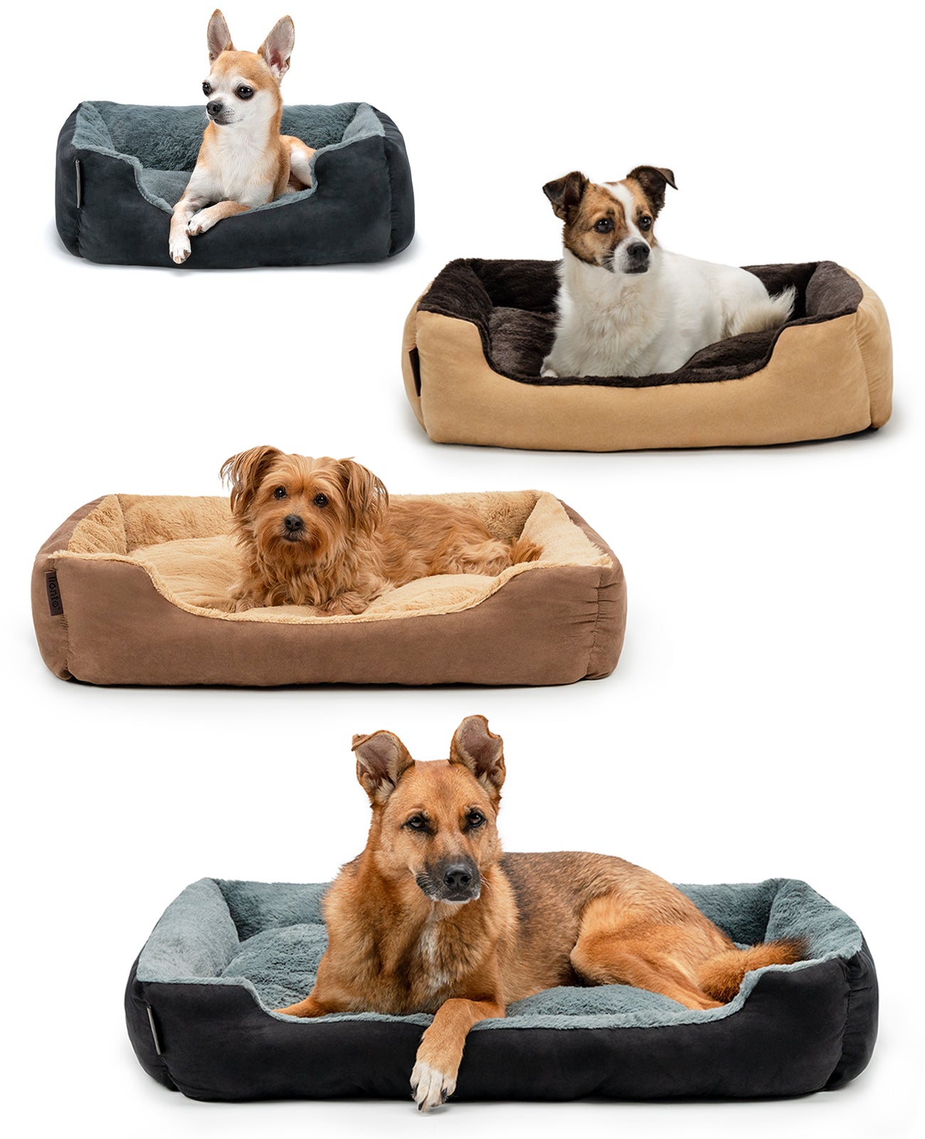 Hundebett mit Wendekissen