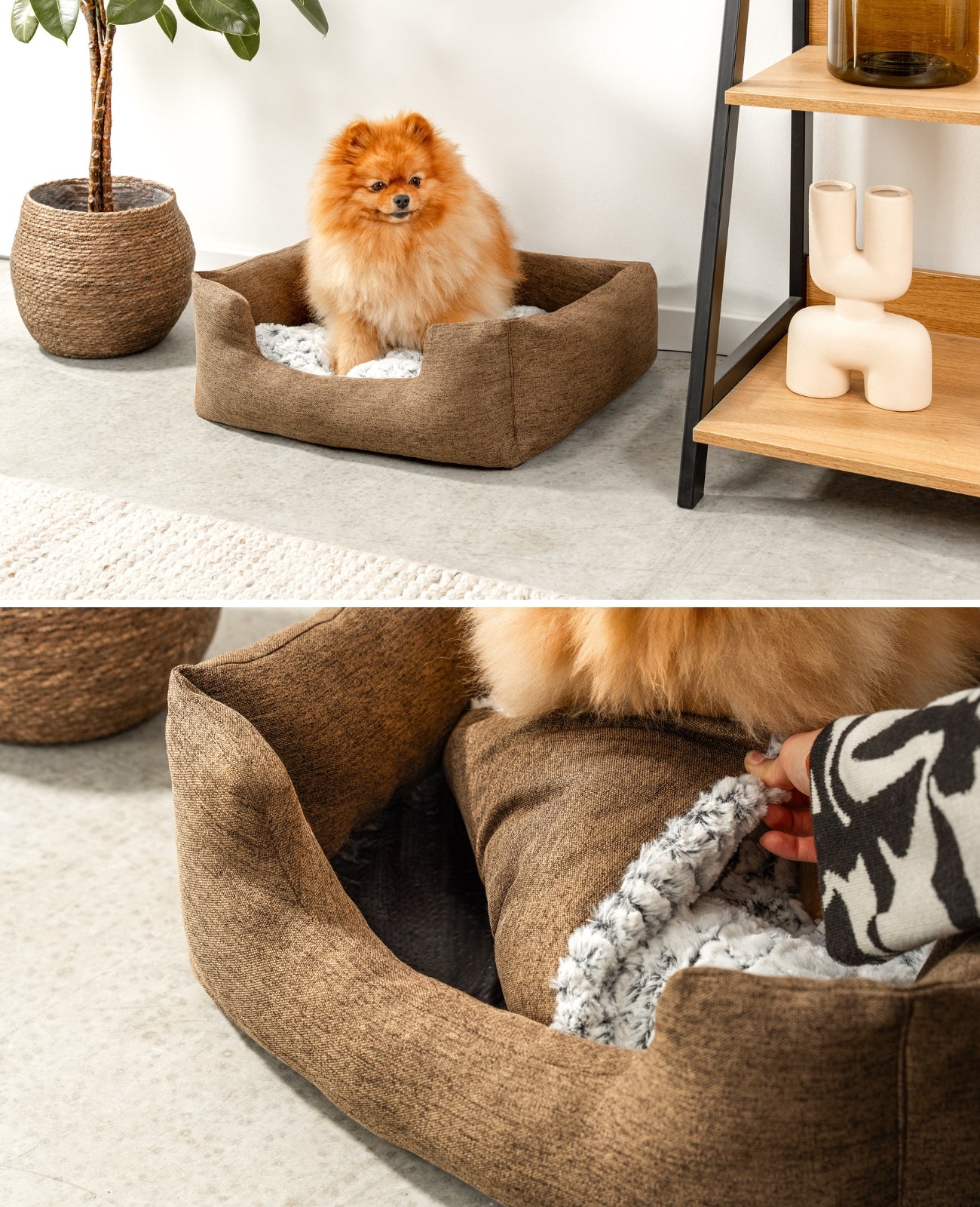 Hundebett mit Wendekissen