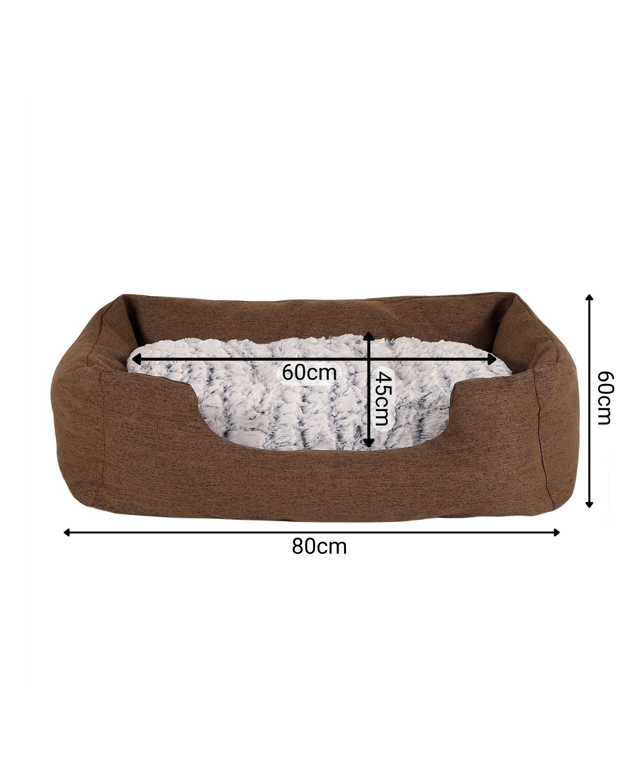Kattenbed met omkeerbaar kussen & gevlekte buitenstof