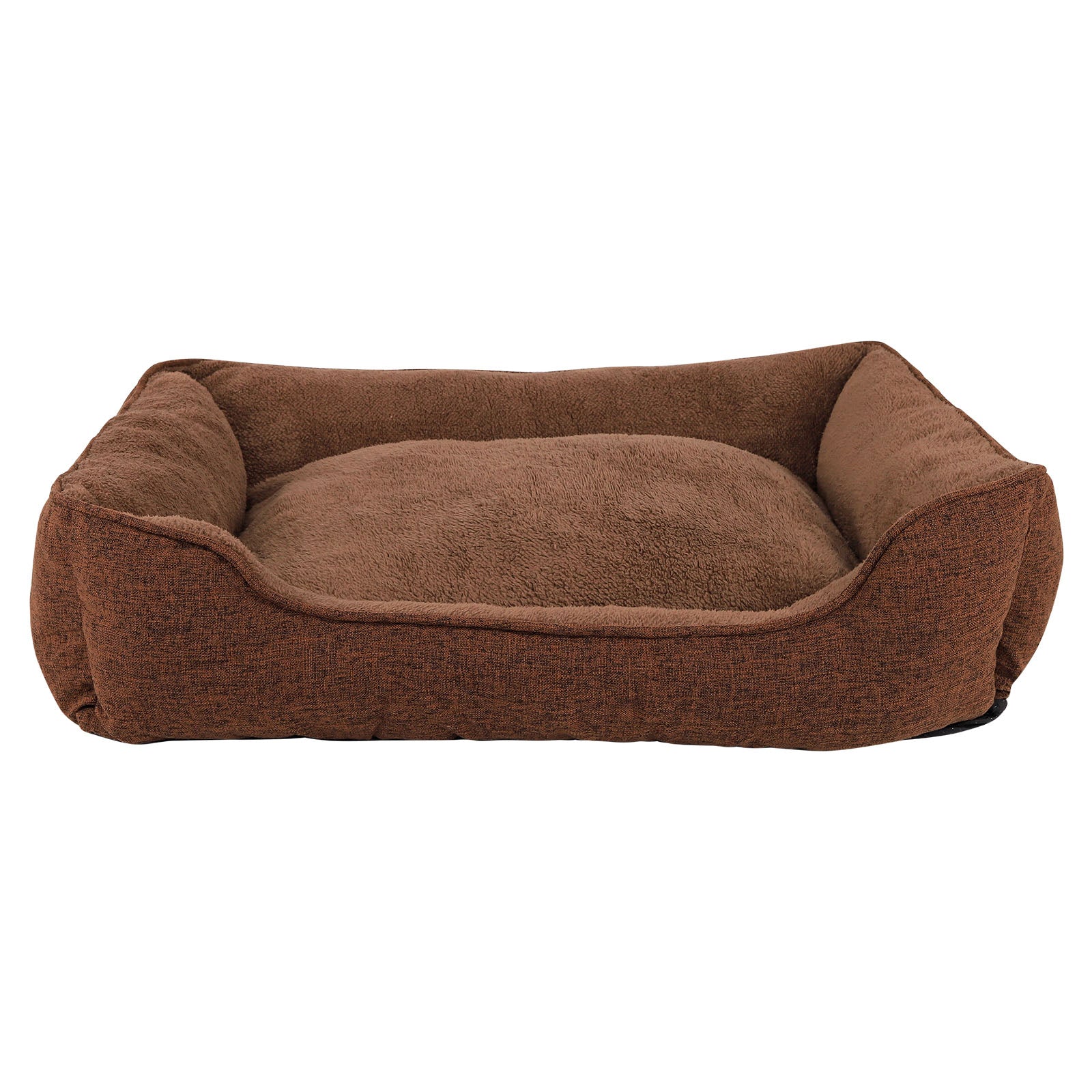 Hundebett mit abnehmbarem Bezug in braun