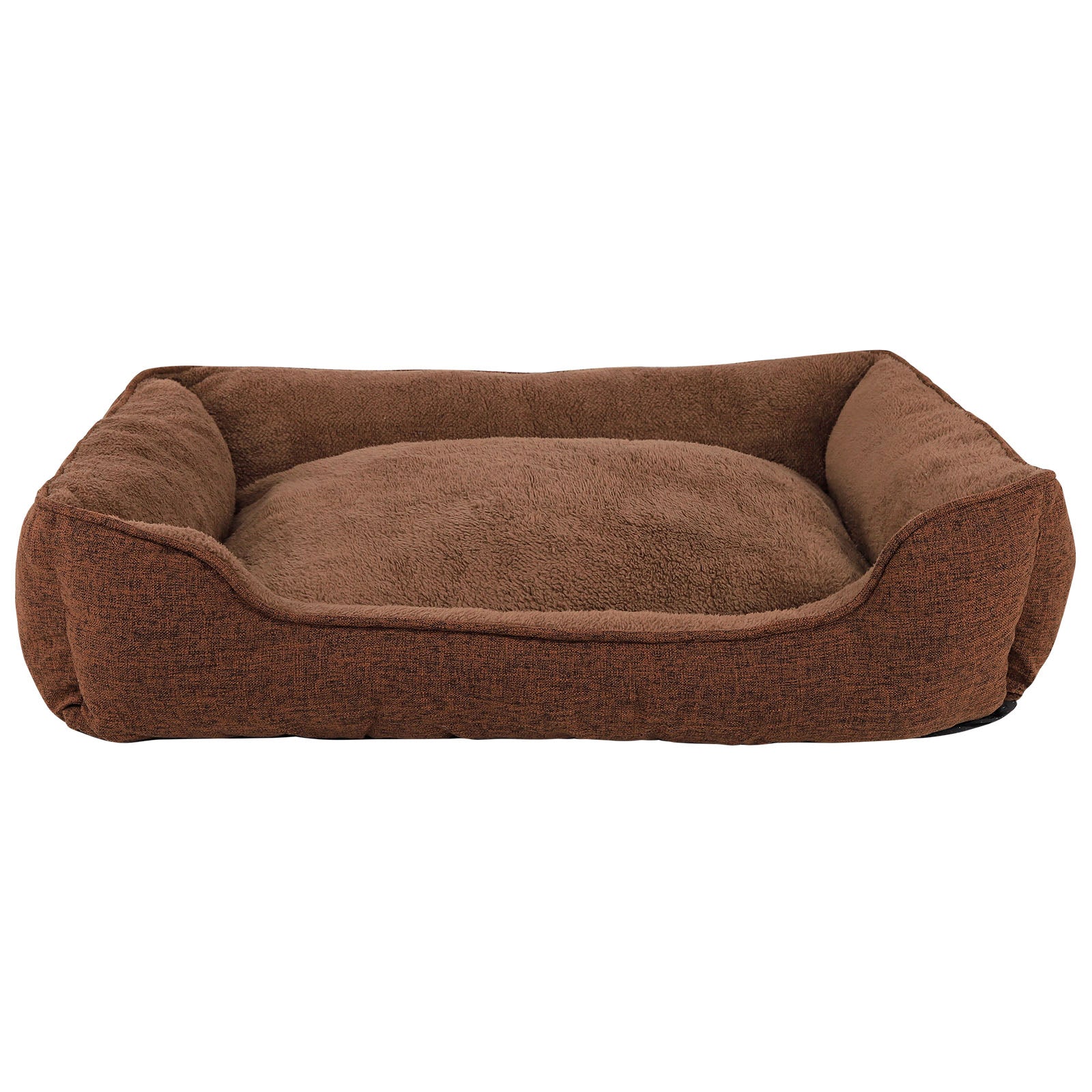 Hundebett mit abnehmbarem Bezug in braun