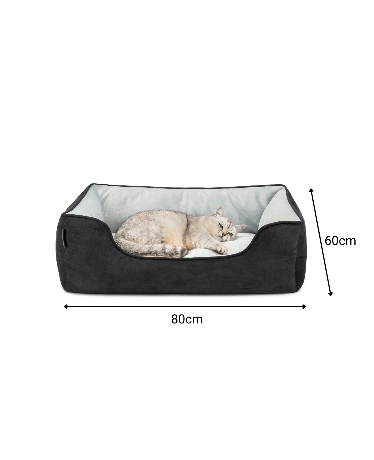 2-in-1 kattenbed in suèdelook