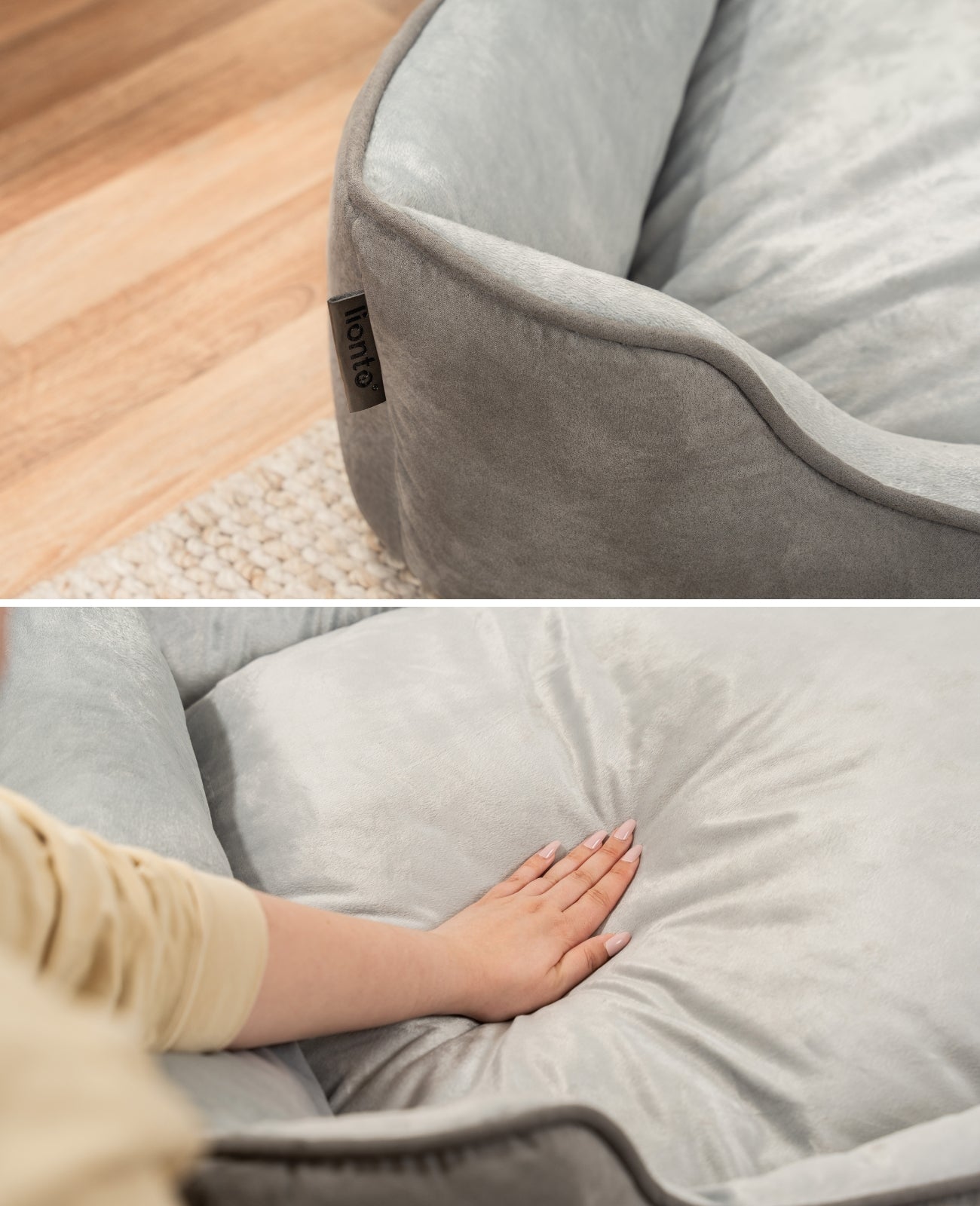 2-in-1 kattenbed in suèdelook