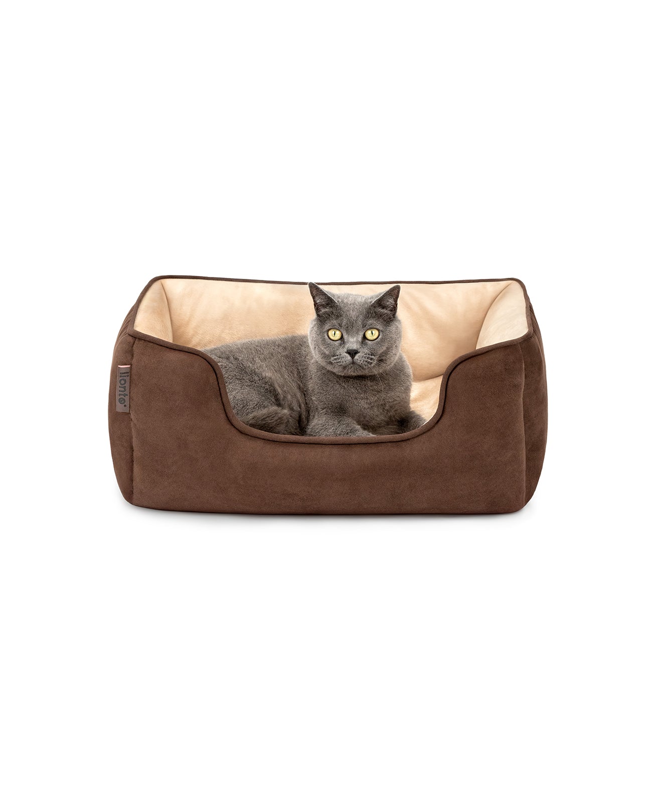 2-in-1 kattenbed in suèdelook