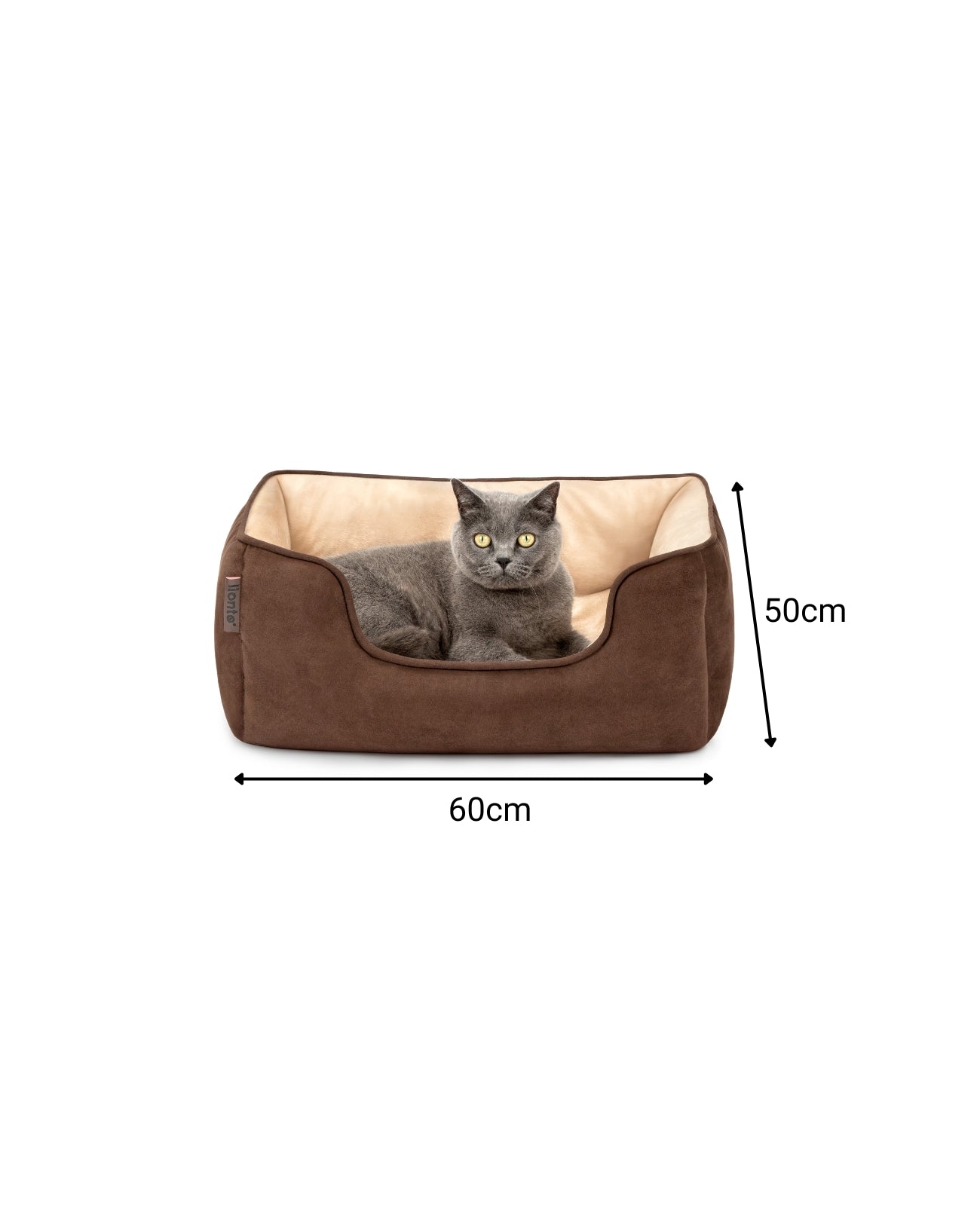 2-in-1 kattenbed in suèdelook