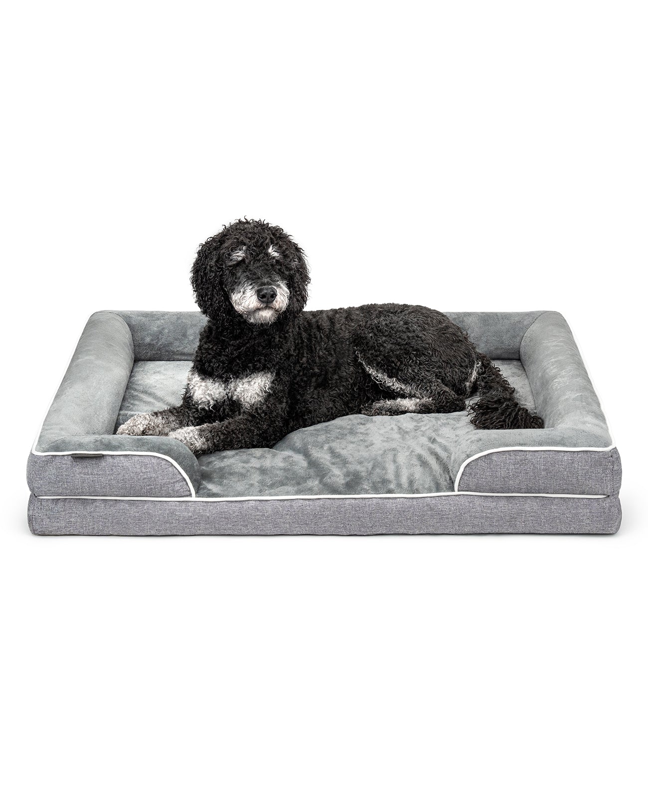 Orthopädisches Hundebett mit erhöhtem Rand, rutschfest