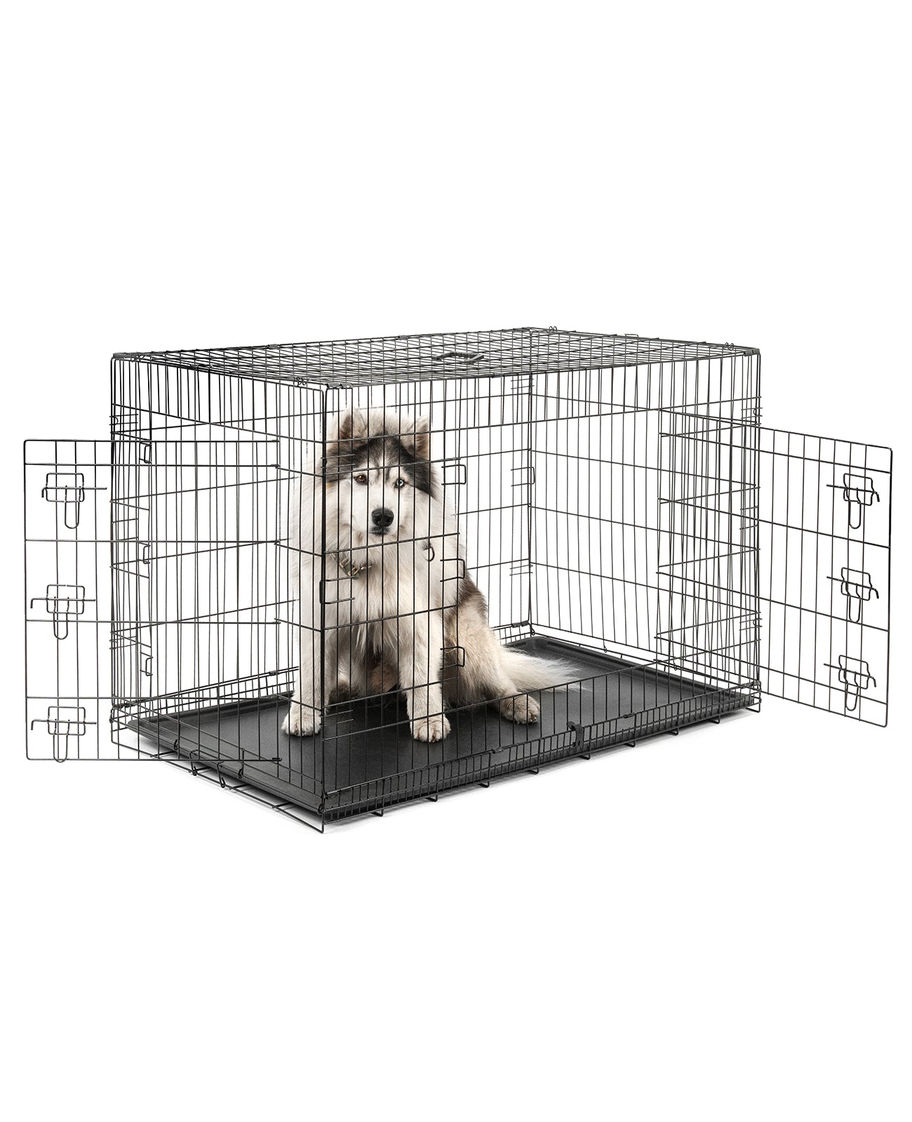 Hundetransportkäfig mit Bodenwanne