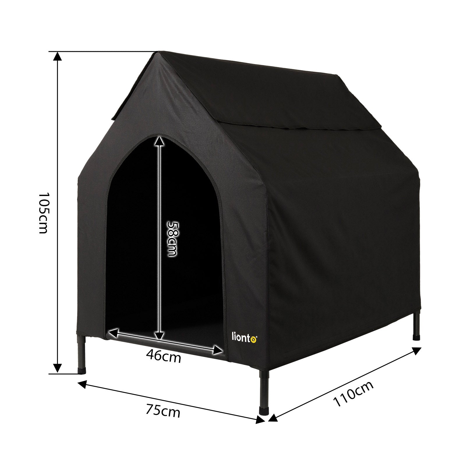 Verhoogd hondenbed met dak