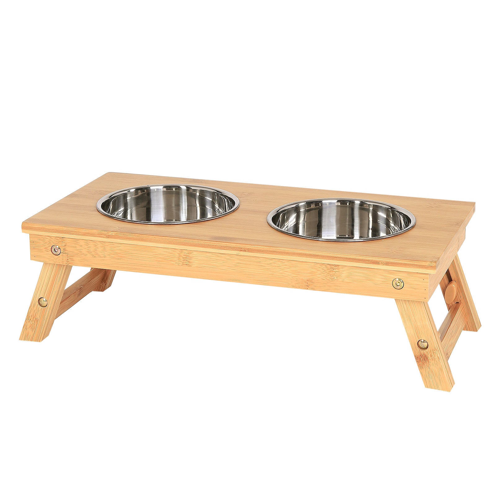 Voederstation voor katten met bamboeframe