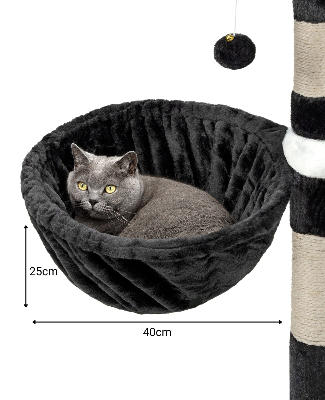 Liegemulde für Kratzbäume 40 cm Durchmesser, 15 - 25 cm Tiefe