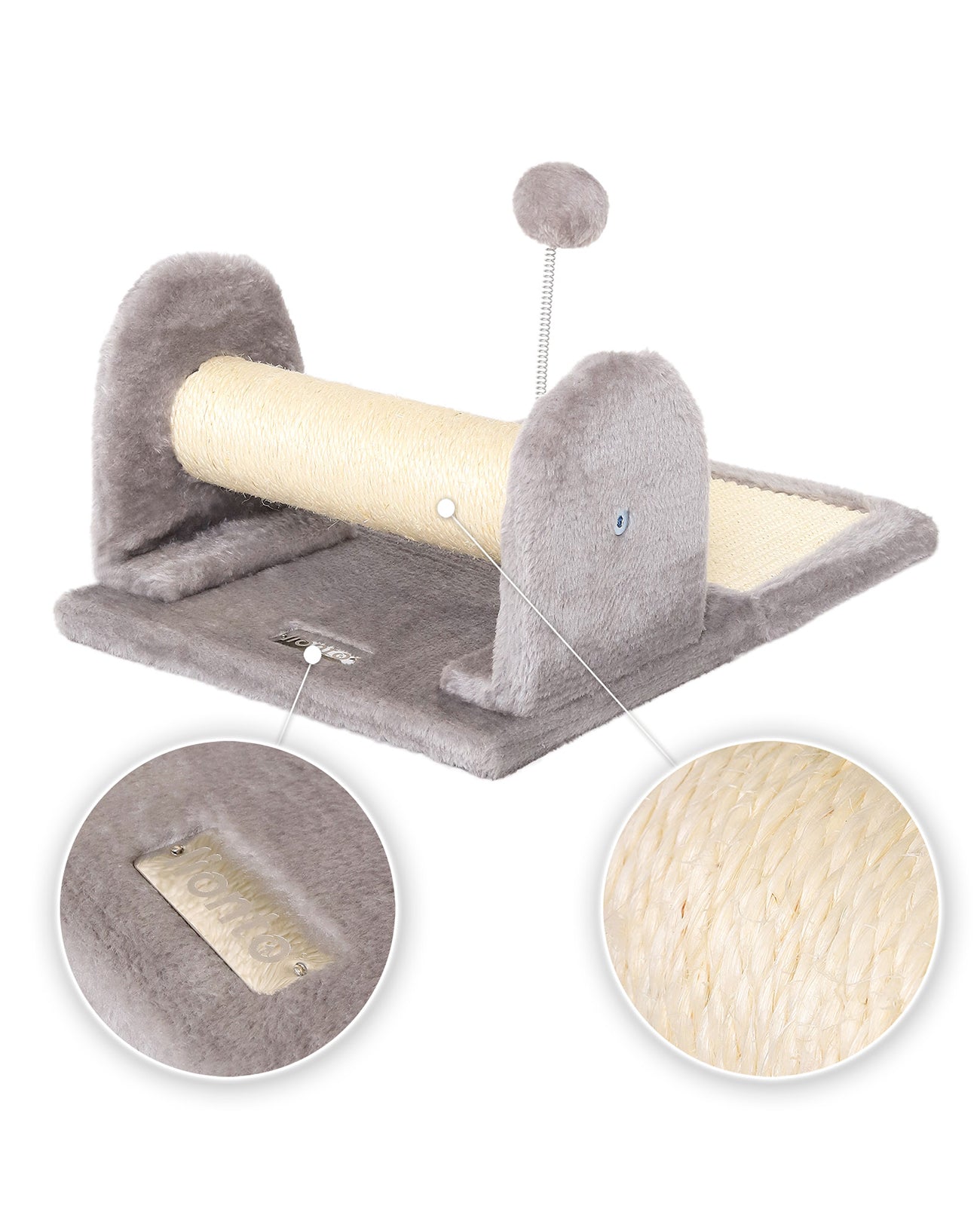 Krabplank met pluche en speelbal