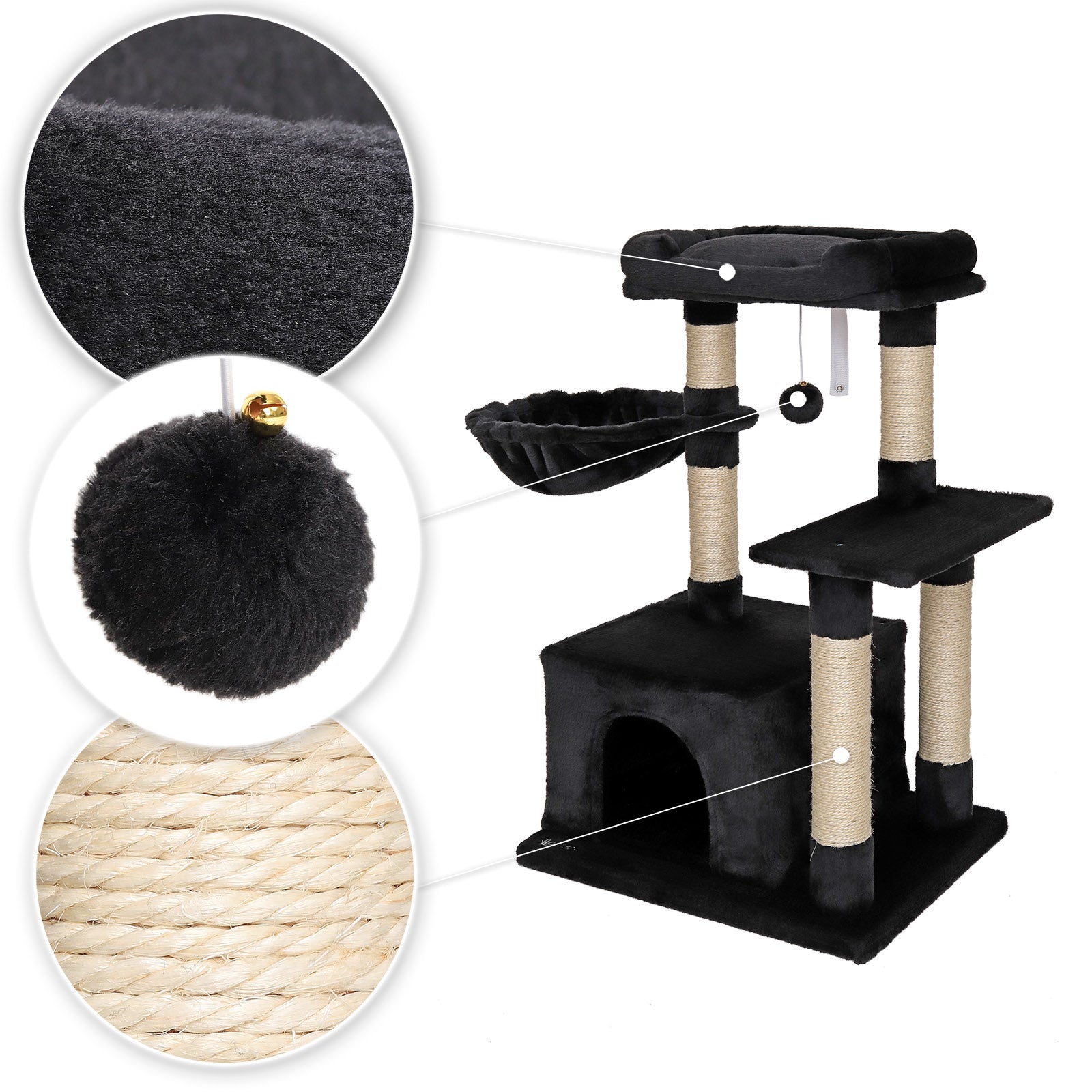Krabboom klimboom krabpaal kattenboom hoogte 85 cm diverse kleuren