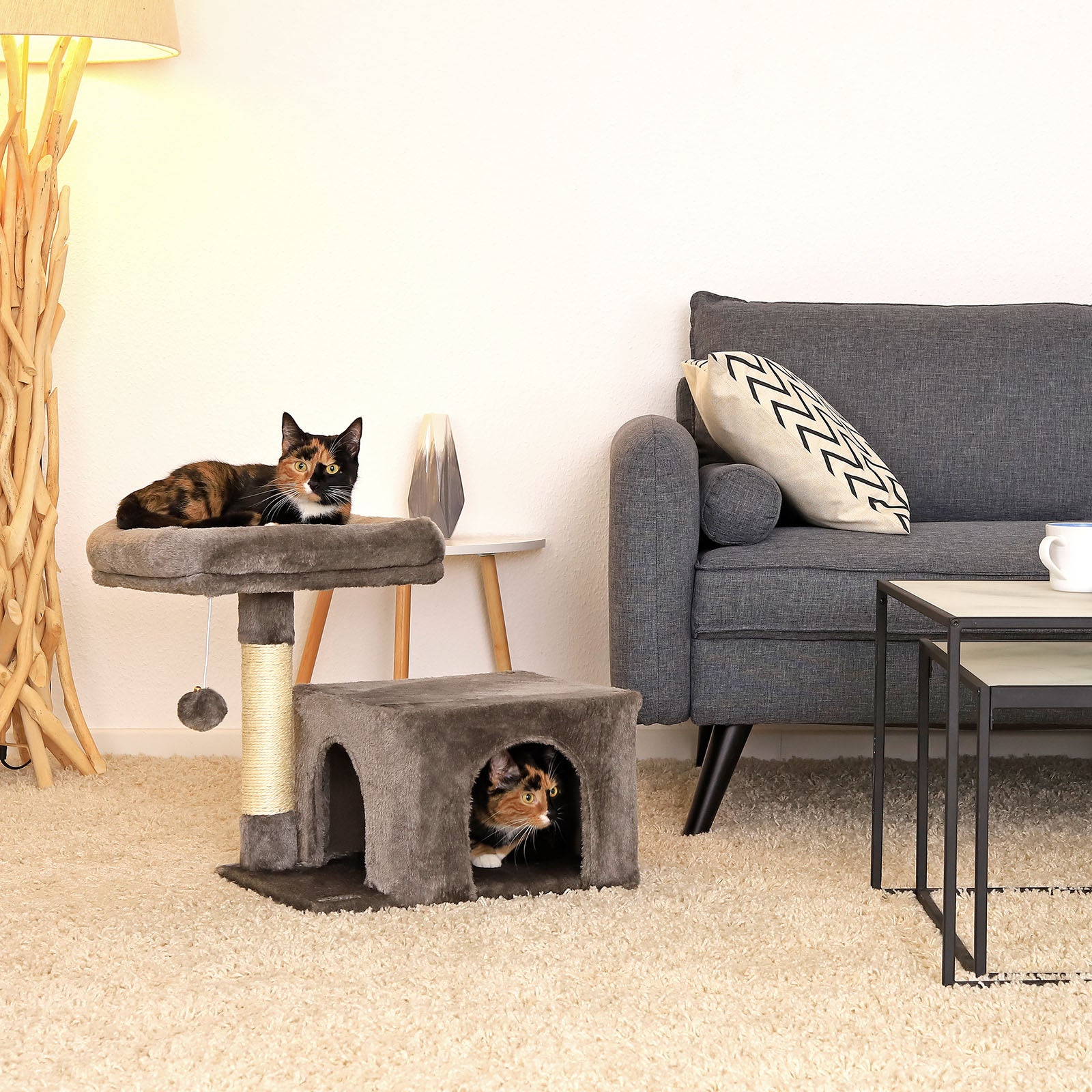 Krabboom klimboom krabpaal kattenboom hoogte 50 cm diverse kleuren