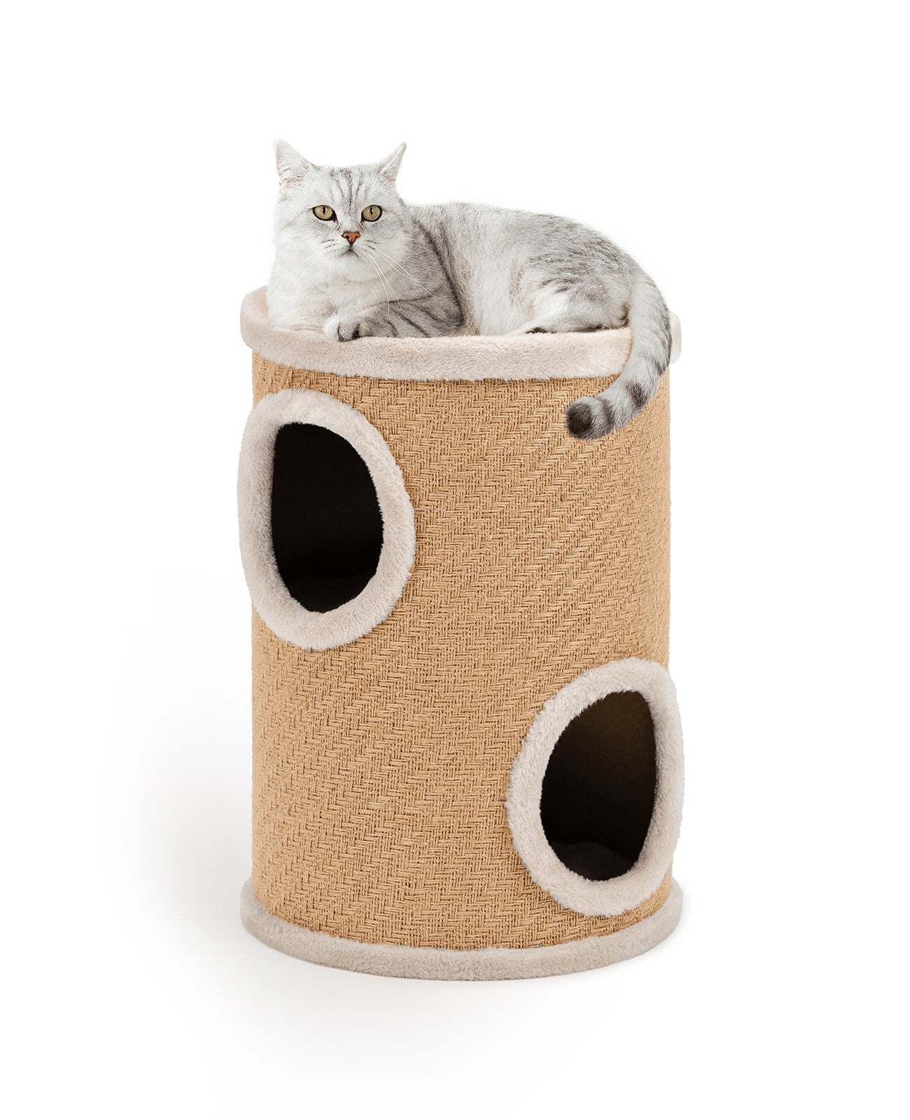 lionto Krabton van jute, speelbal en pluche rand, verschillende hoogtes