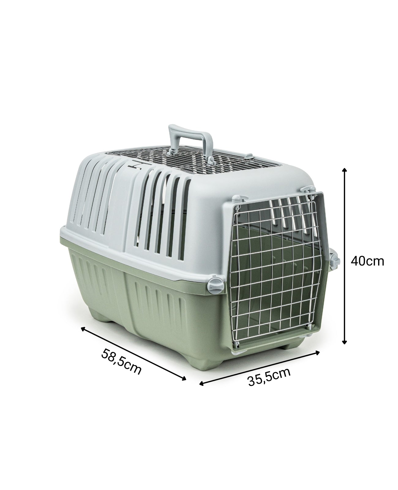 lionto Transportbox voor dieren met metalen deur, 58,5x35,5x40 cm