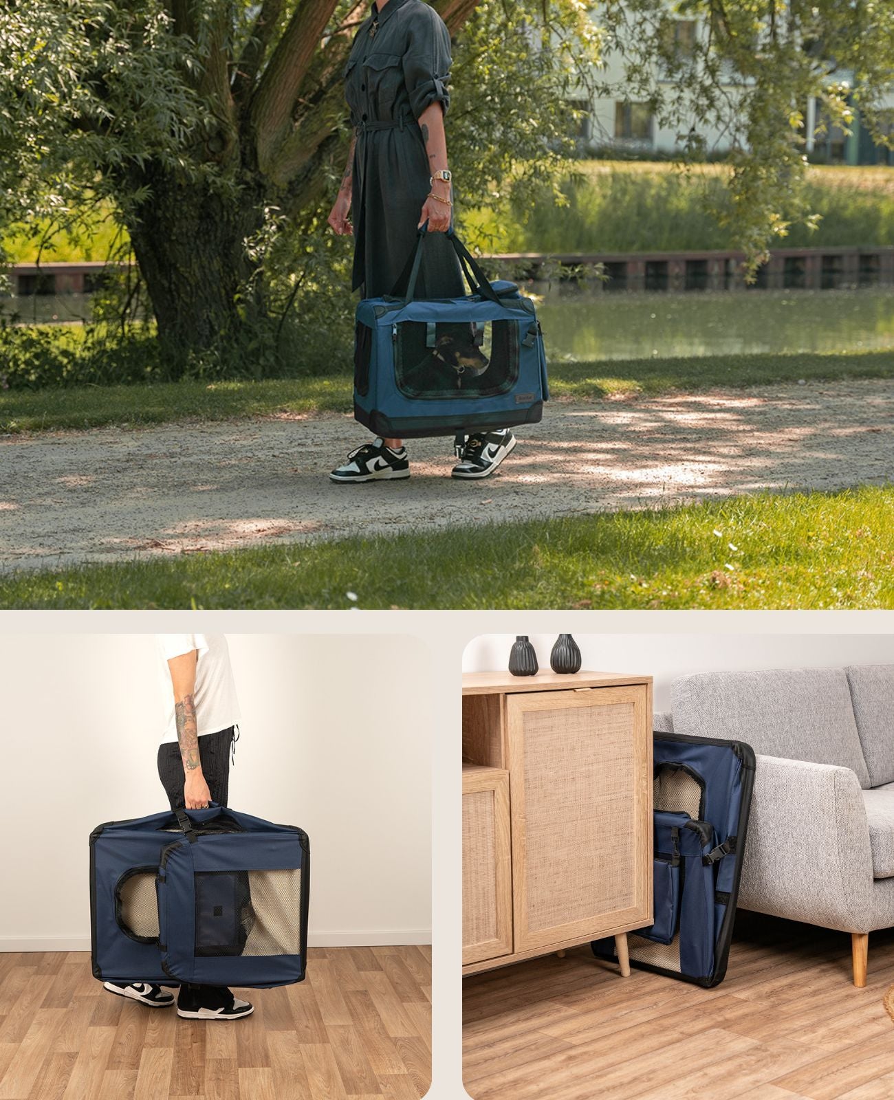 lionto Kattentransportbox kattenzak opvouwbare kattentas
