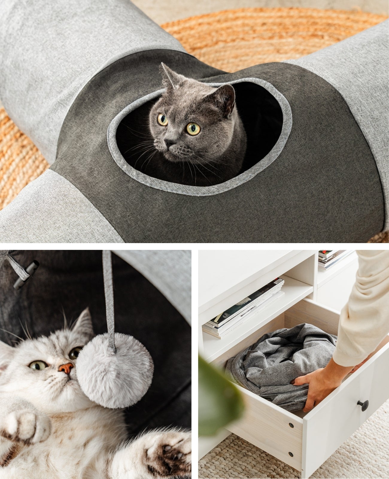 lionto Kattentunnel Speeltunnel met bal Tunnel voor huisdieren, diverse maten