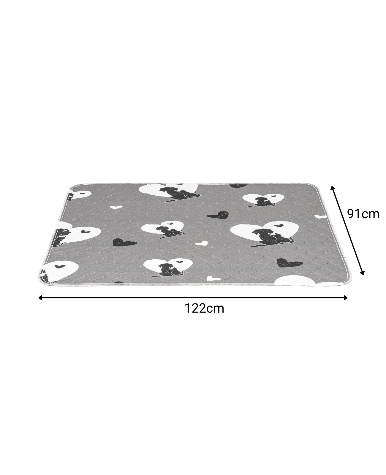 lionto herbruikbare Puppy pads 2-delige set, antislip, grijs