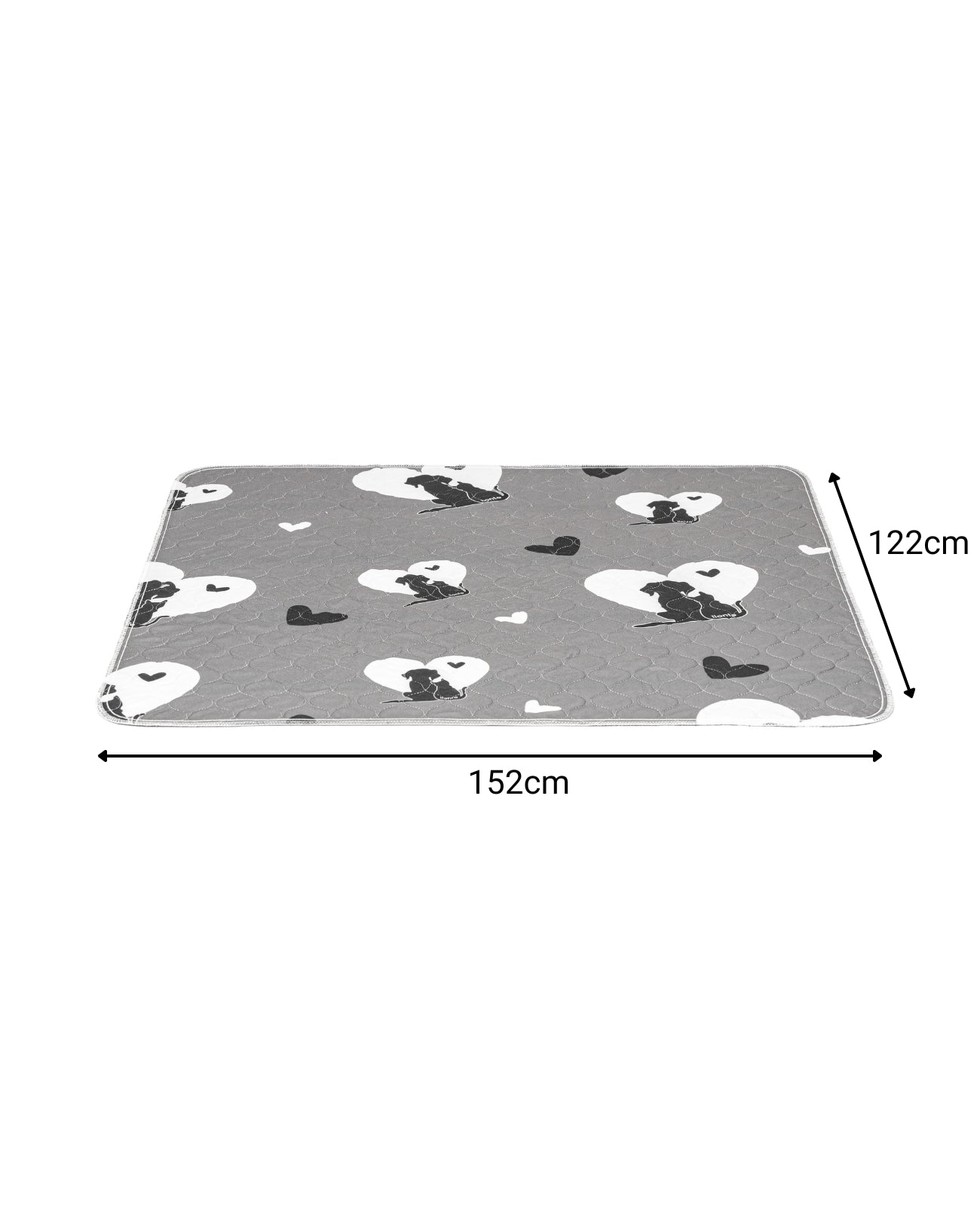lionto herbruikbare Puppy pads 2-delige set, antislip, grijs
