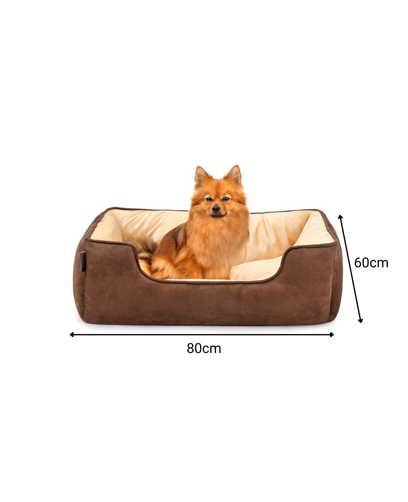 2-in-1 Hundebett in Wildlederoptik